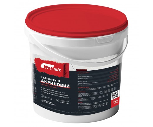 Wallmix кварц-грунт акриловий, 10л/15кг